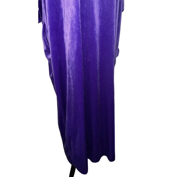 Vintage CocoBay Velvet Metallic VNeck Lounging Casual Dress Sz One Size Plus Pur - Picture 7 of 12